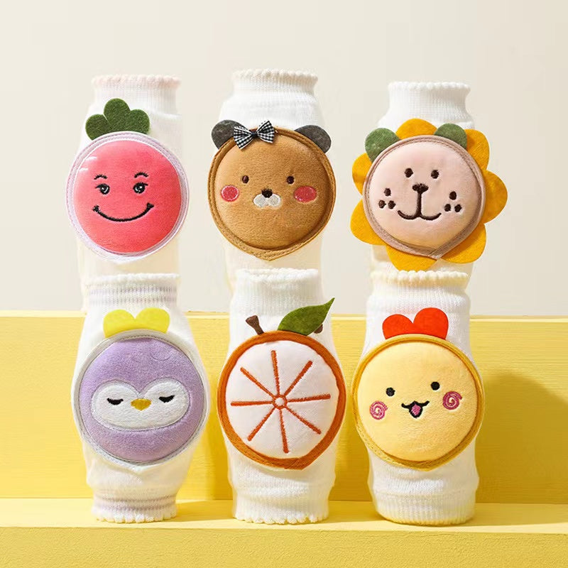 Baby 3D Cartoon Patched Pattern Mesh Breathable Design Anti-Fall Knee